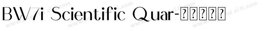 BW7i Scientific Quar字体转换